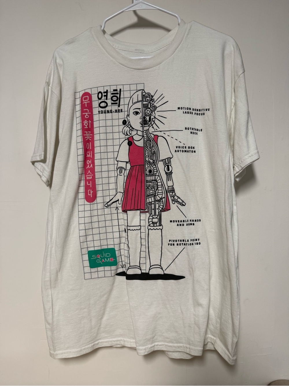 Squid Game Young-hee White & Pink Graphic Men’s T-Shirt